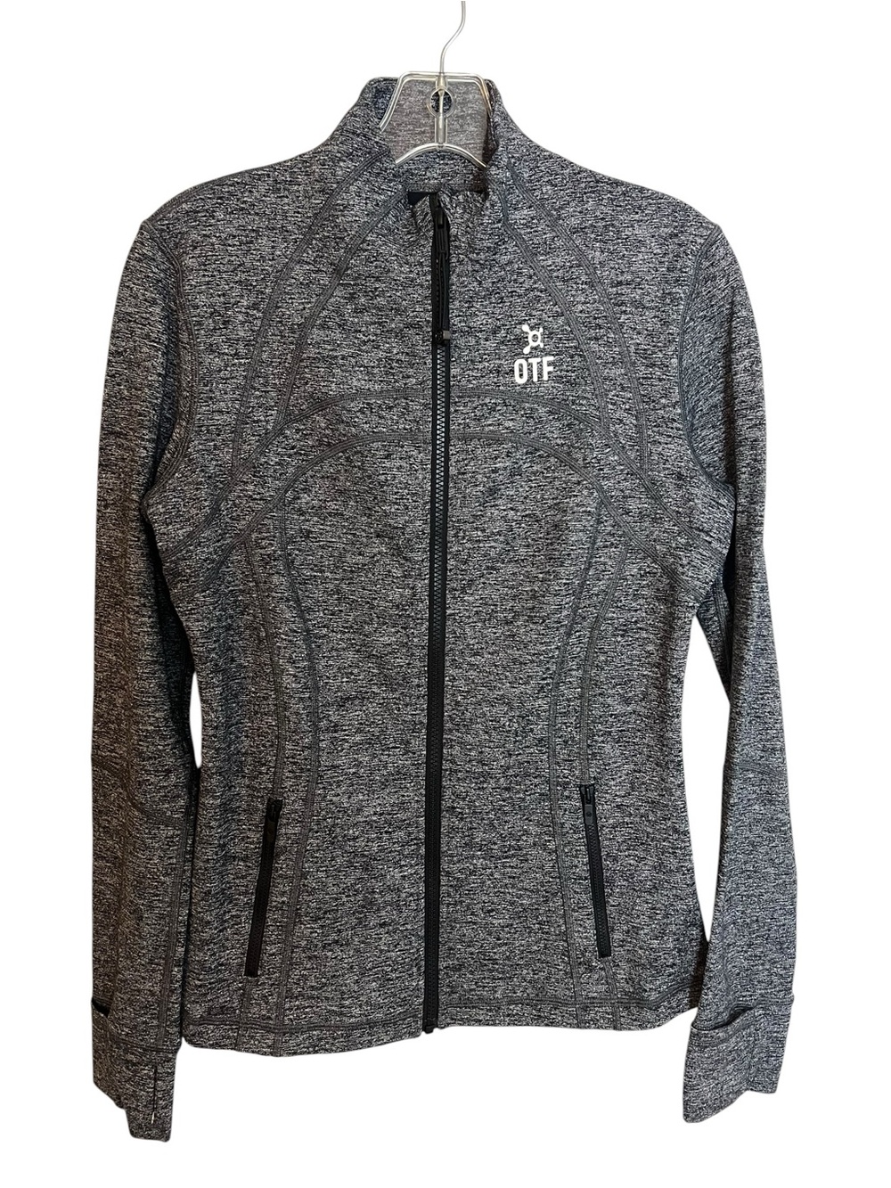 Lululemon Define Jacket Heathered Gray 10 Full Zip OTF OrangeTheory Fitness